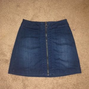 Ivy & Main Denim Zip Skirt